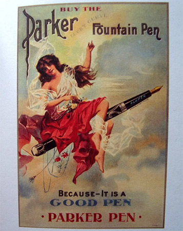Старая реклама ручек Parker